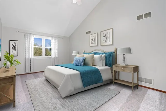 a room with a bed and a couch