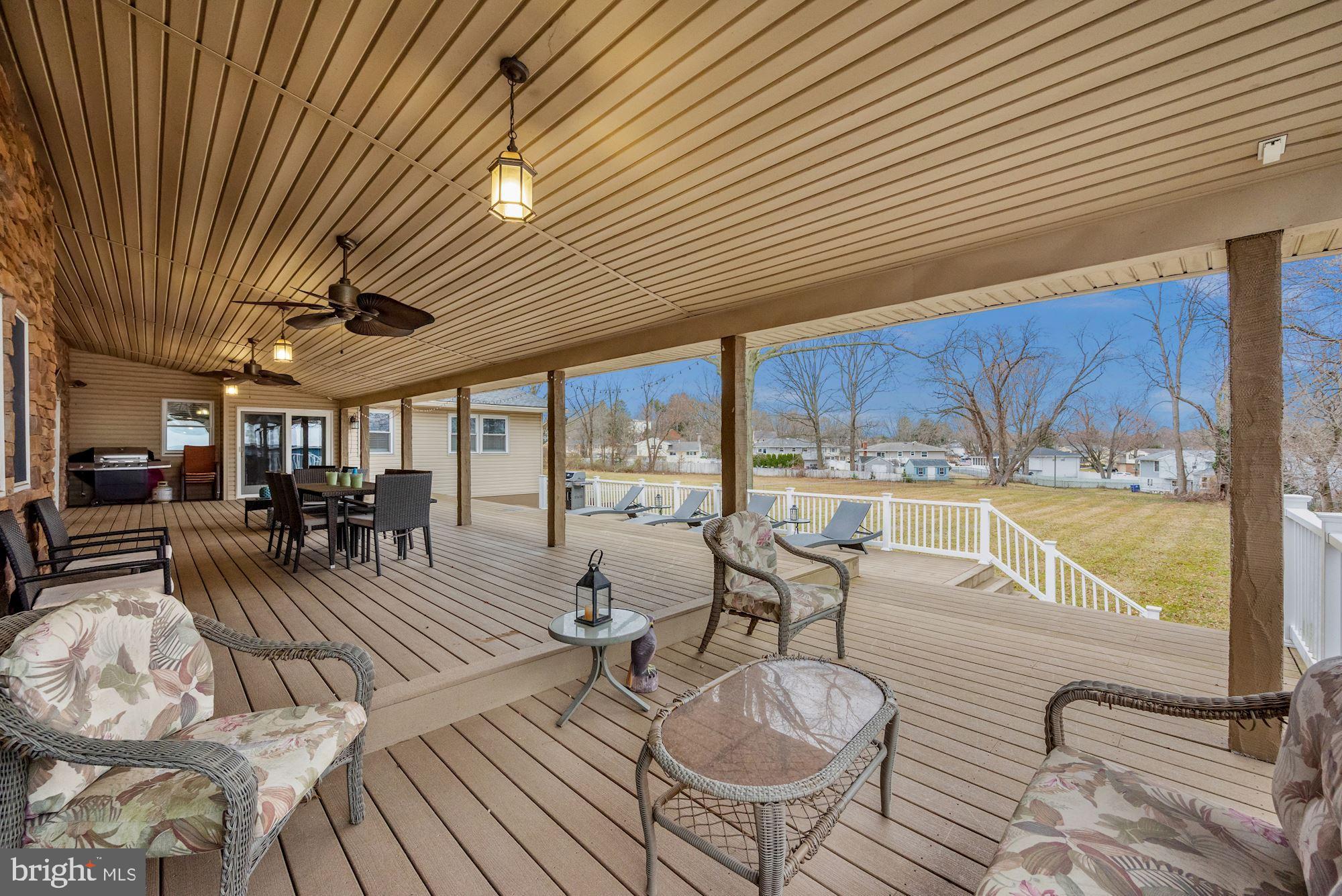 Sprawling back porch