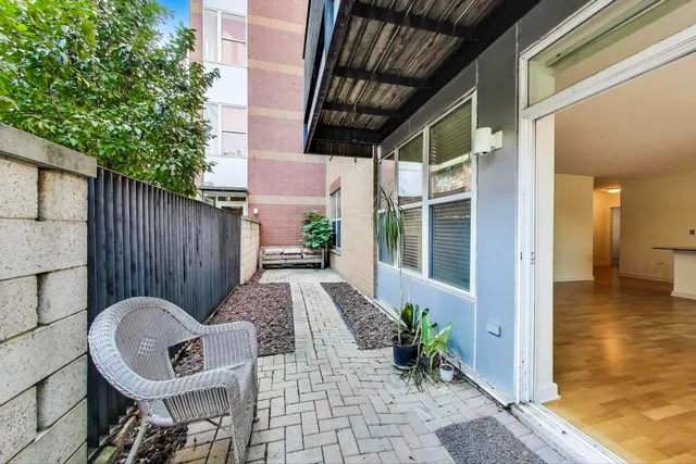 a view of outdoor seating space