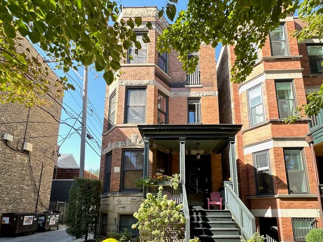 a front view of a building