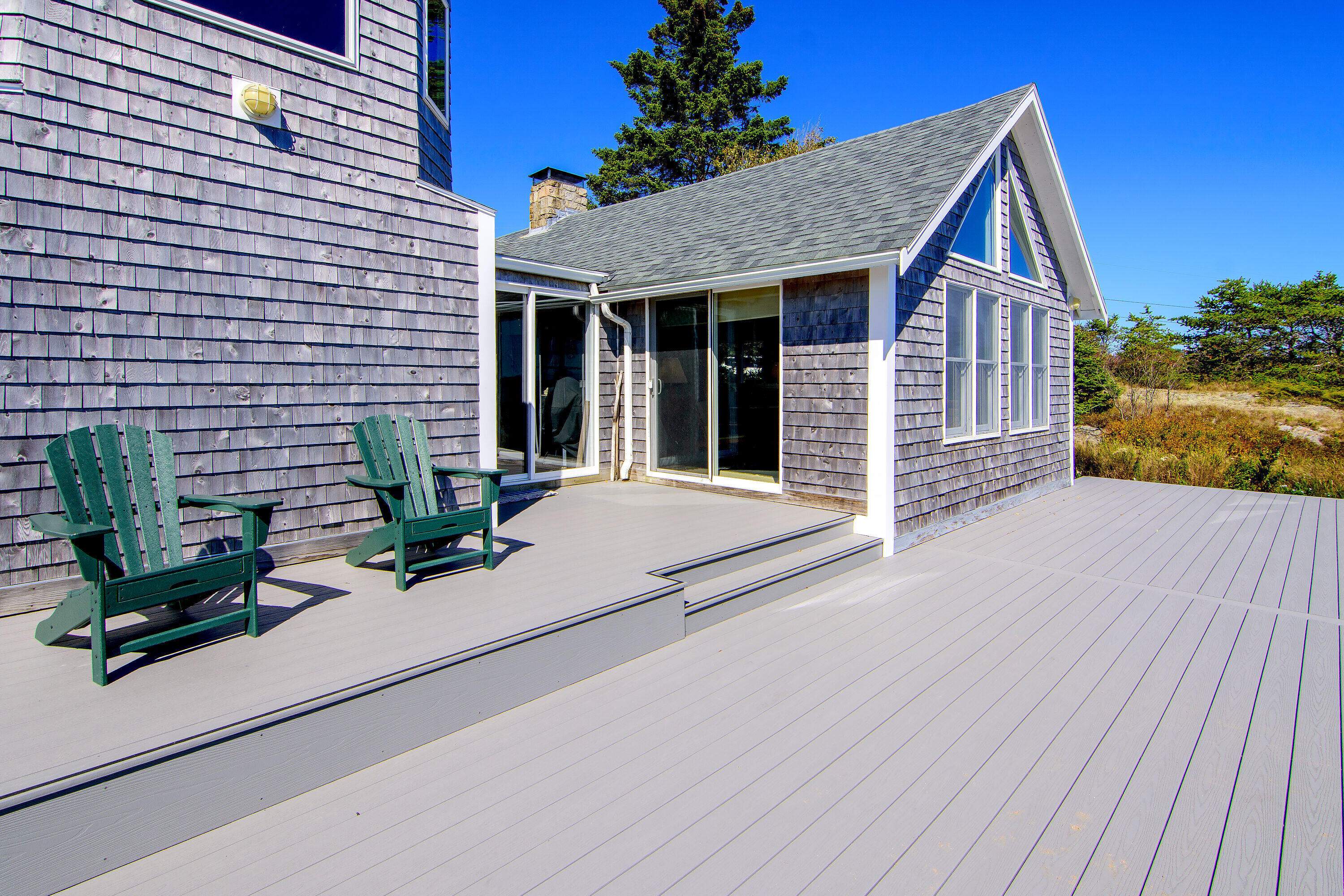 96 Cranberry Point Road Gouldsboro, ME 04624 - Photo 35 of 36 96 Cranberry deck and house