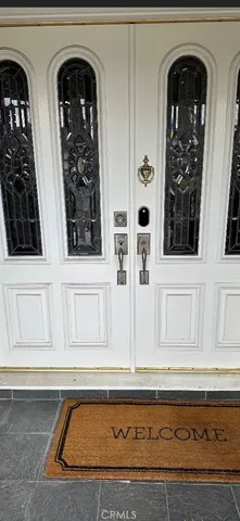 a view of front door