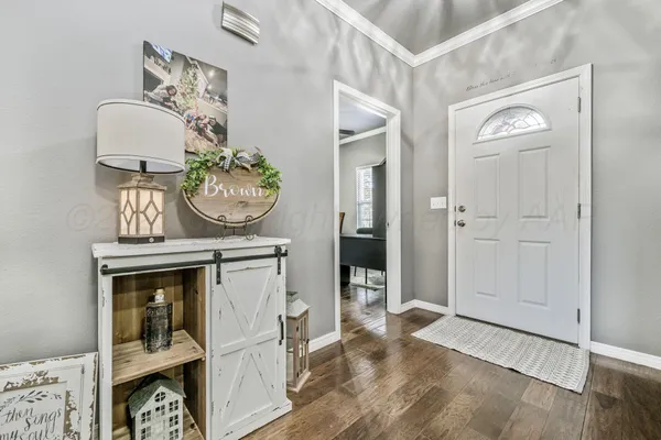 a view of living room and front door