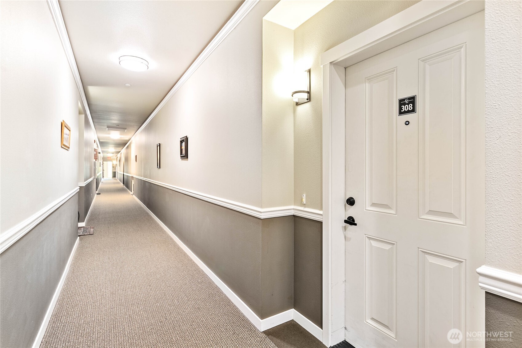 8780 Depot Road, Unit 308 Lynden, WA 98264 - Photo 26 of 36 a view of a hallway with hallway and stairs
