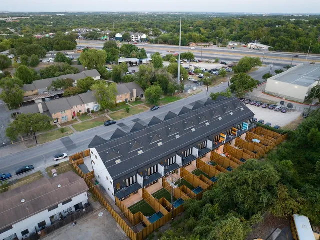 an aerial view of a city