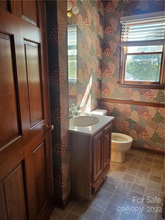 107 South Ridge Avenue, Unit 107 Kannapolis, NC 28083 - Photo 33 of 38 a bathroom with a toilet a sink and a mirror