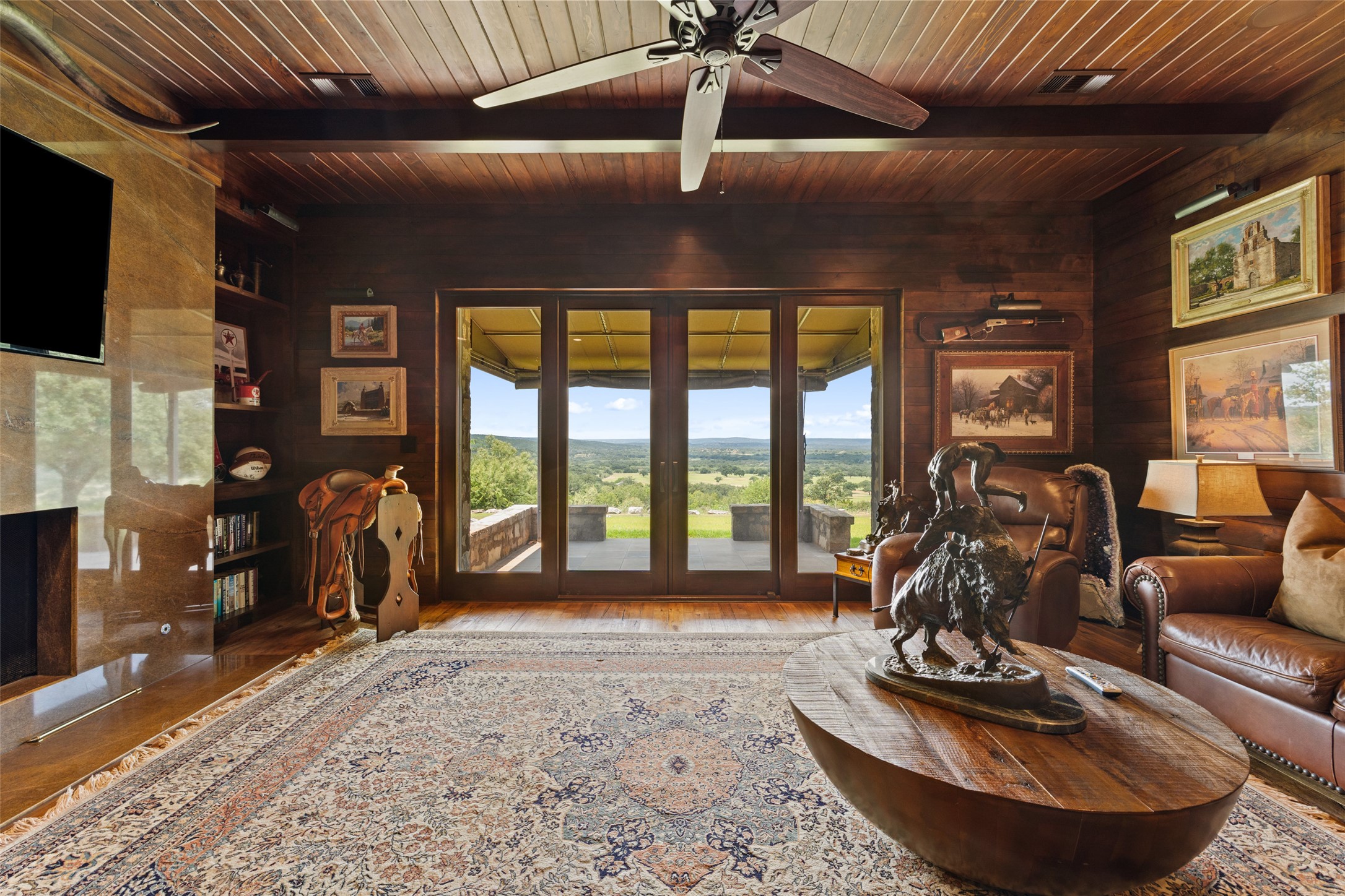 4529 Ranch Road 3347 Round Mountain, TX 78663 - Photo 15 of 36 a room with furniture and a large window