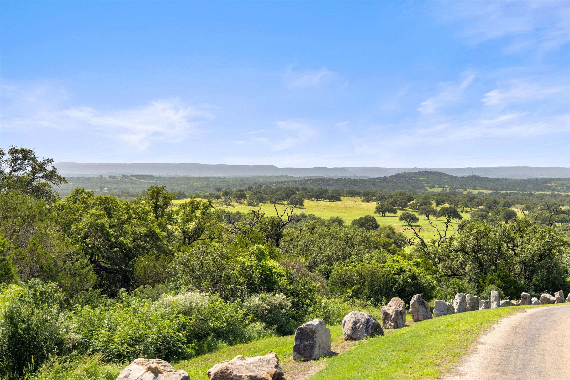 4529 Ranch Road 3347 Round Mountain, TX 78663 - Photo 20 of 36 a view of a city with lush green forest
