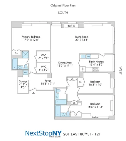 $3,475,000 | 201 East 80th Street, Unit 12F | Upper East Side