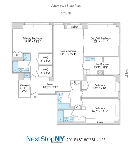 $3,475,000 | 201 East 80th Street, Unit 12F | Upper East Side
