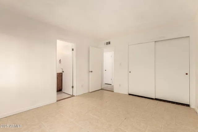 an empty room with a window