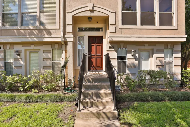 a front view of a building