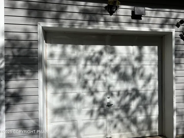 a view of a yard with a garden