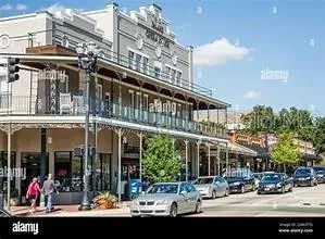 a front view of a building with street view