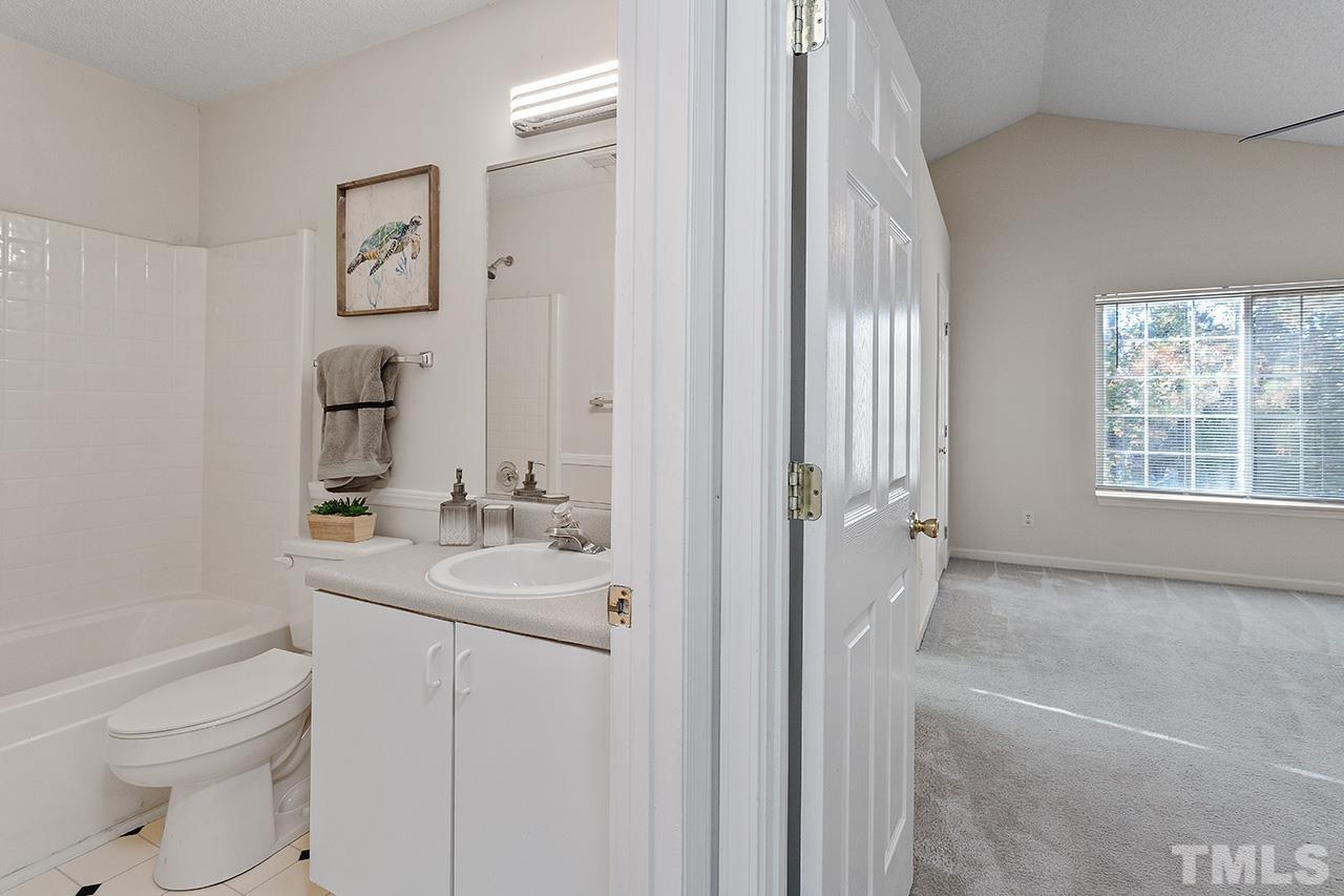 5504 Botany Bay Drive Raleigh, NC 27616 - Photo 19 of 23 a bathroom with a sink a toilet and a mirror