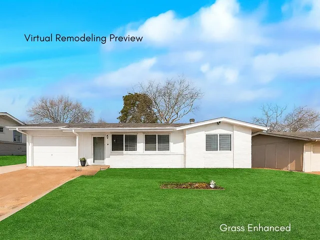 a view of a house with a patio