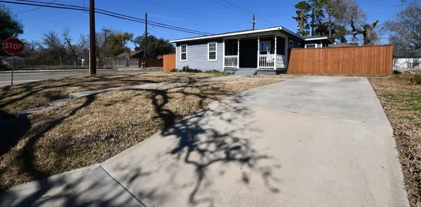 a view of a house with a patio
