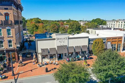 an aerial view of a city
