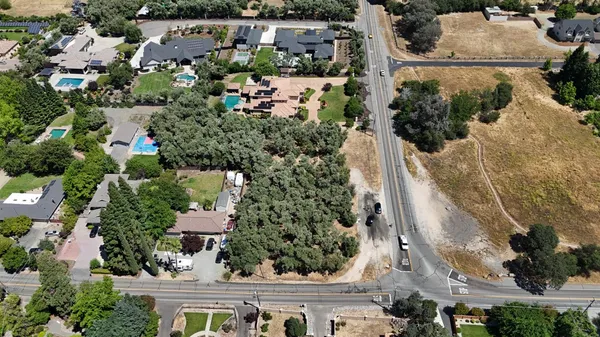 an aerial view of multiple house