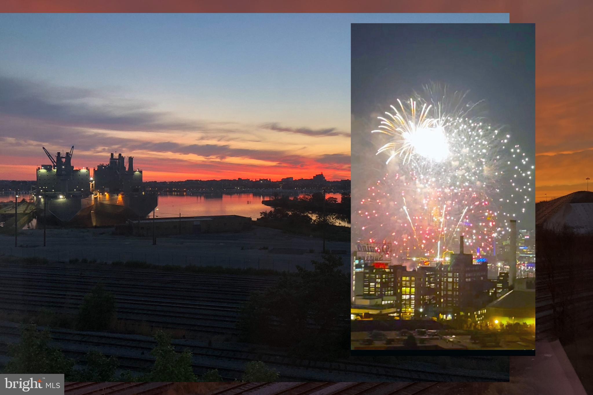 a view of a city from a balcony