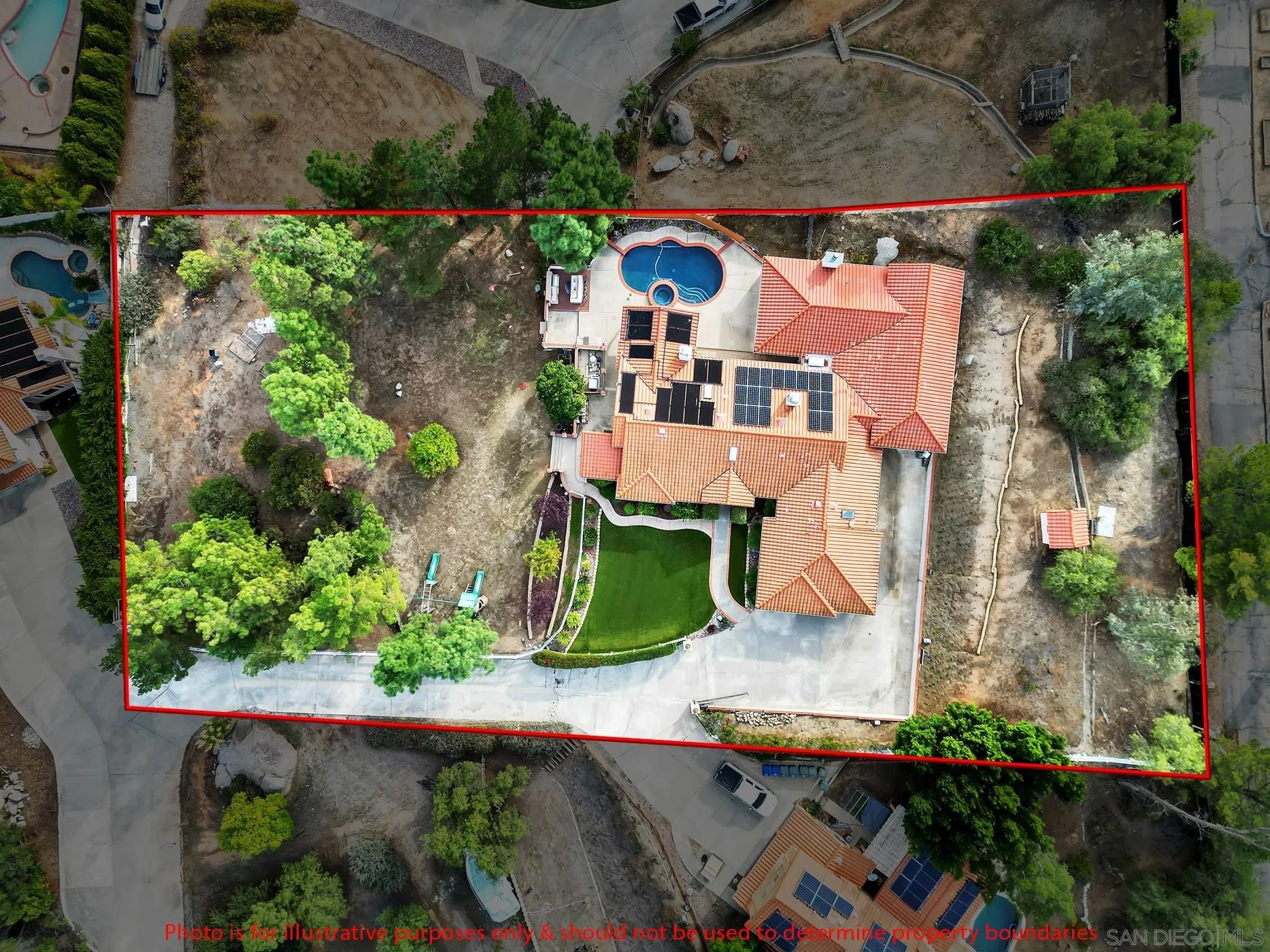 2389 Victoria Circle Alpine, CA 91901 - Photo 71 of 75 an aerial view of residential houses with outdoor space