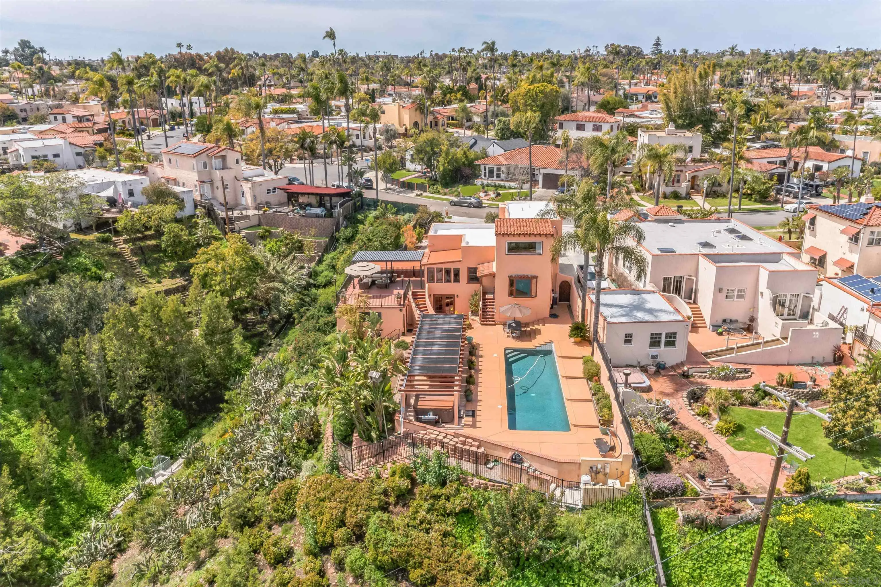 4196 Rochester Road San Diego, CA 92116 - Photo 38 of 72 an aerial view of residential houses with city view