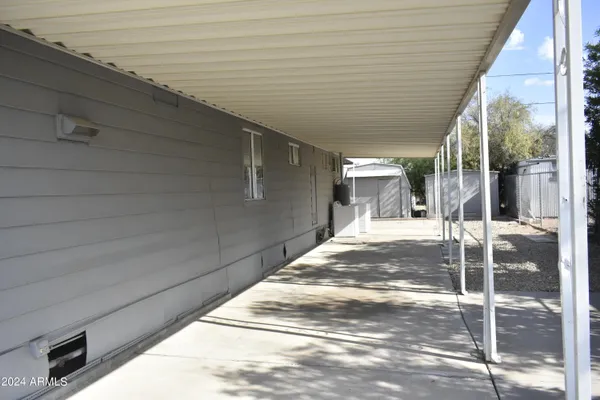 a backyard of a house