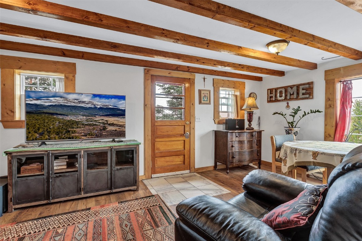500 4th Street Fairplay, CO 80440 - Photo 16 of 48 a living room with furniture and a fireplace