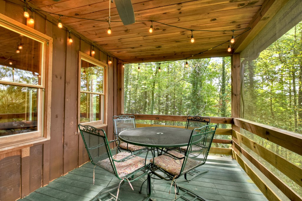 421 Salem Valley Road Mineral Bluff, GA 30559 - Photo 16 of 33 a view of sitting area in balcony with furniture