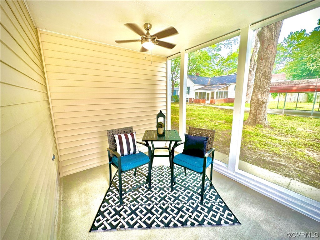 302 Main Street West Point, VA 23181 - Photo 11 of 24 a view of a chairs and table in the balcony