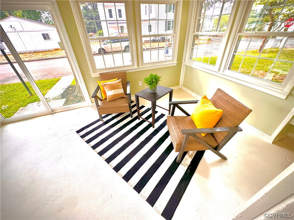 302 Main Street West Point, VA 23181 - Photo 10 of 24 a view of a living room with furniture and a large window
