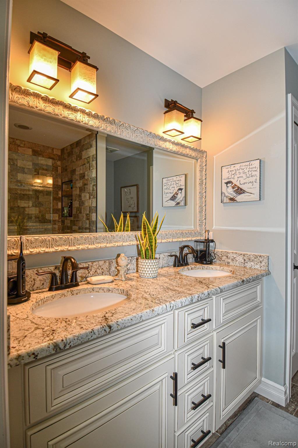 10122 Bennett Lake Road Fenton, MI 48430 - Photo 32 of 56 Double Vanity in the spa-like Master Bathroom