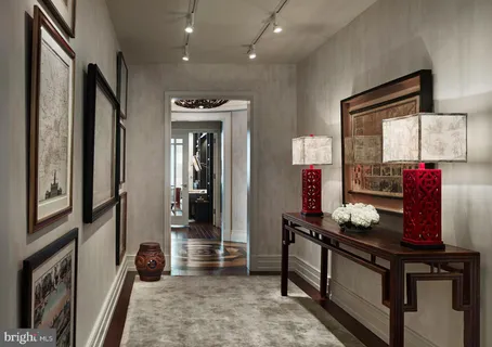 a view of living room with furniture and flat screen tv