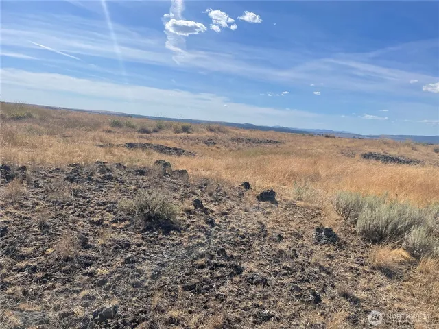 a view of a lake and mountain in the back