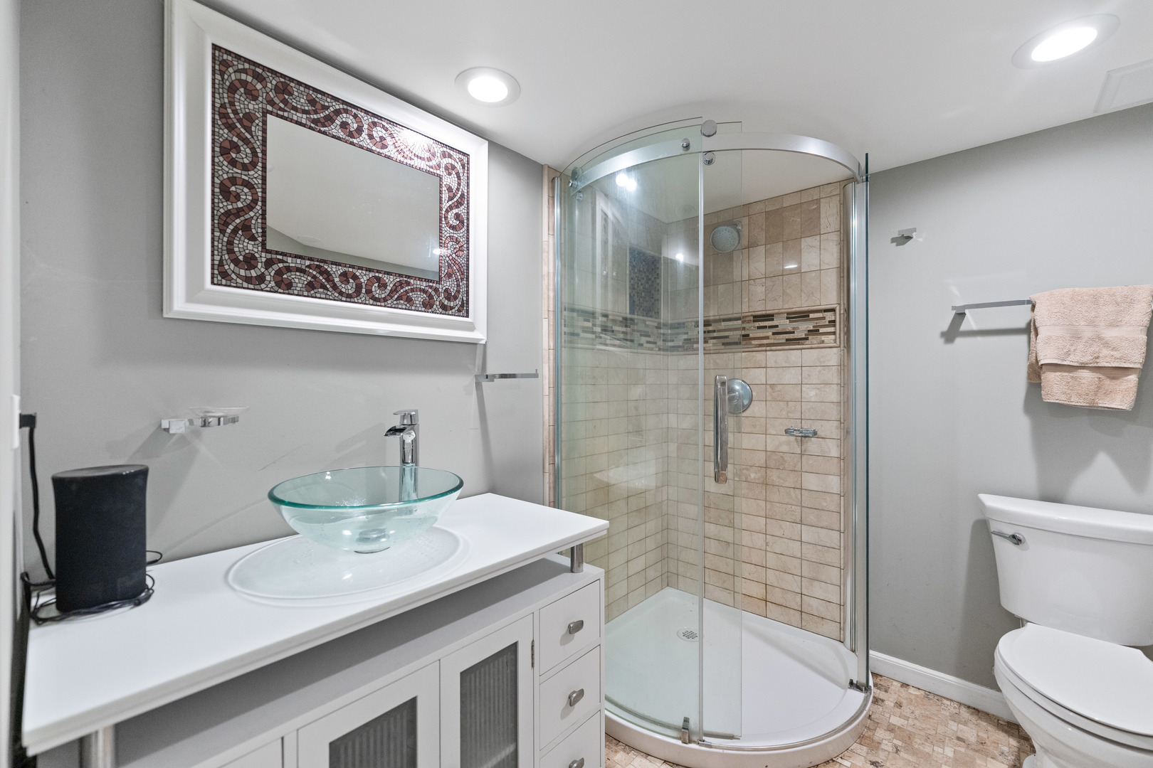 23W620 Walnut Street Roselle, IL 60172 - Photo 46 of 71 a bathroom with a sink a toilet and shower