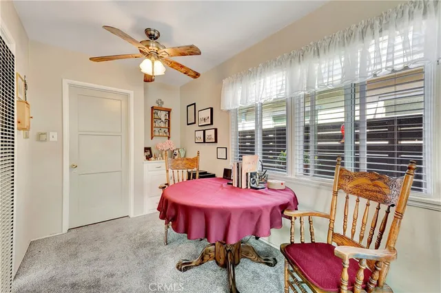 a bedroom with furniture and a bed