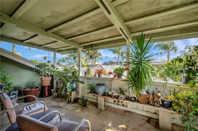 a view of a house with a patio