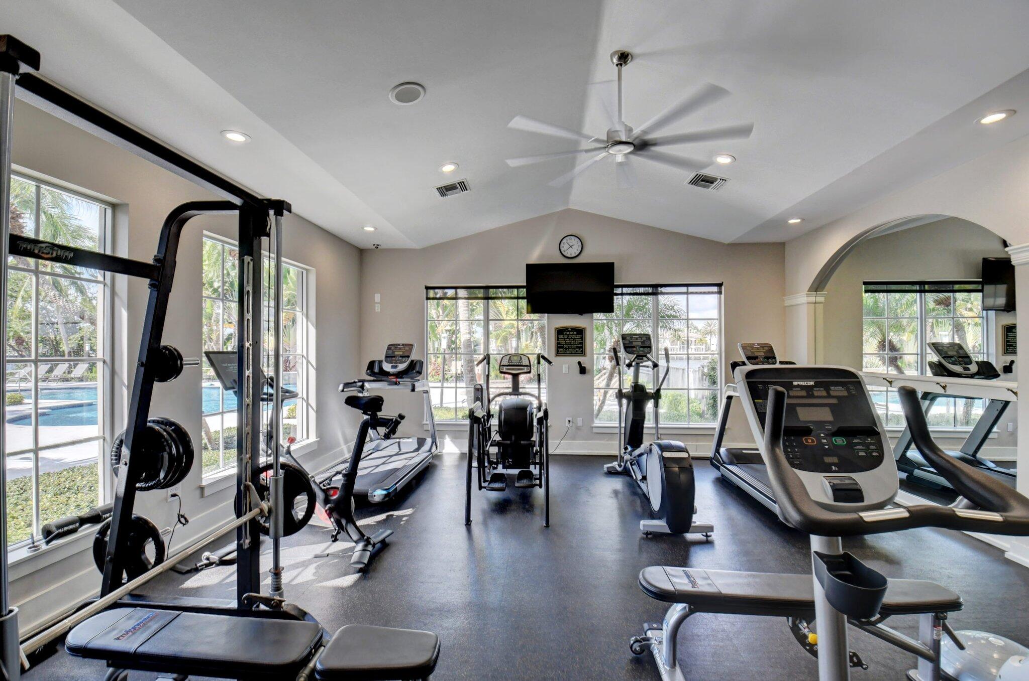 3606 South Ocean Boulevard, Unit 406 Highland Beach, FL 33487 - Photo 13 of 30 a view of a room with gym equipment