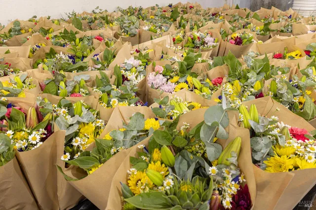 an outdoor space with furniture