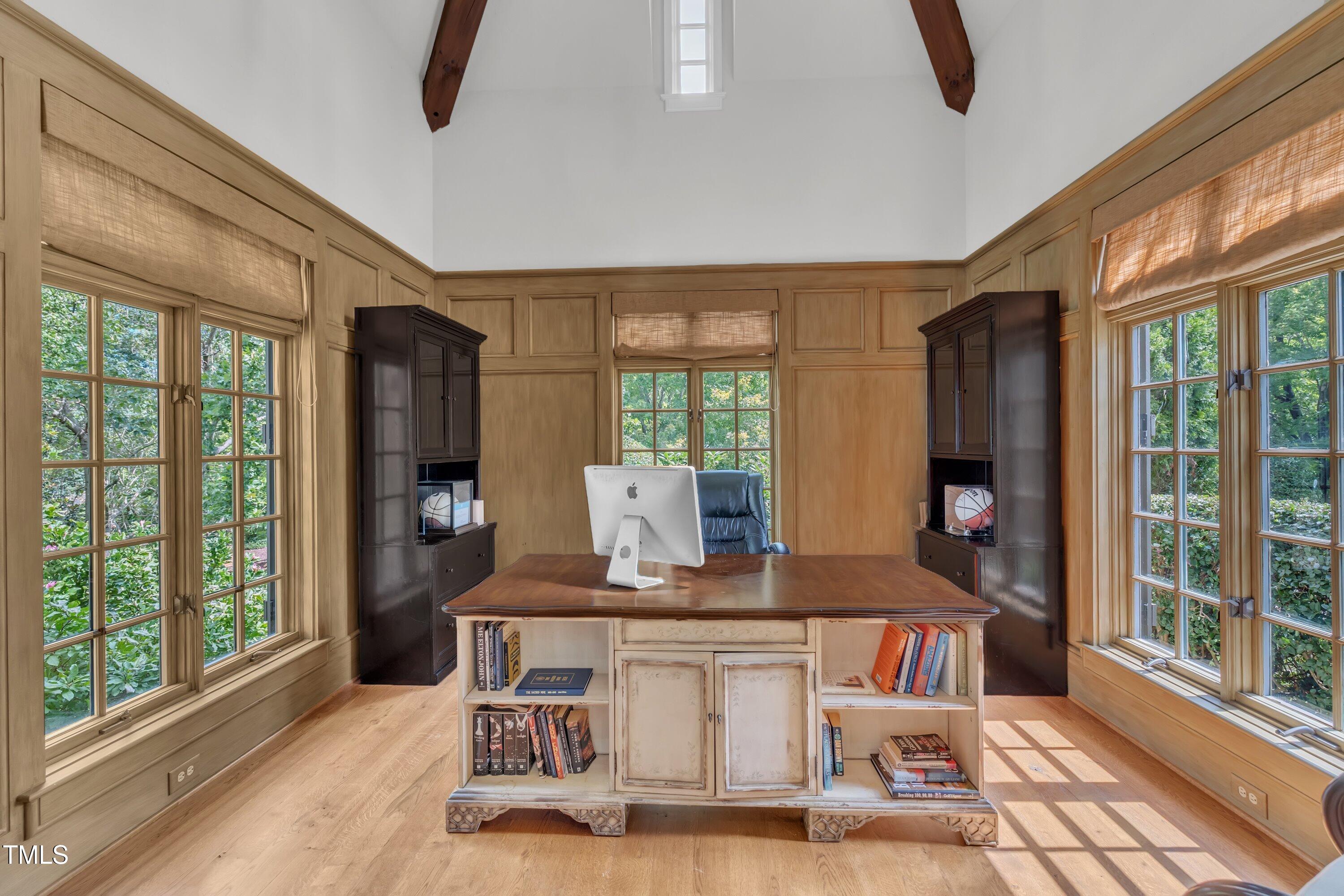 1112 Stone Kirk Drive Raleigh, NC 27614 - Photo 47 of 100 a workspace with furniture and window