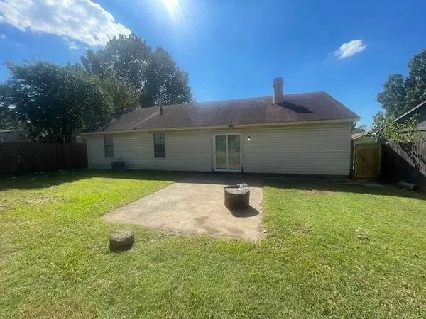 a backyard of a house
