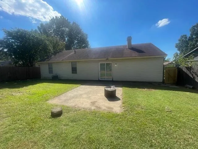 a backyard of a house