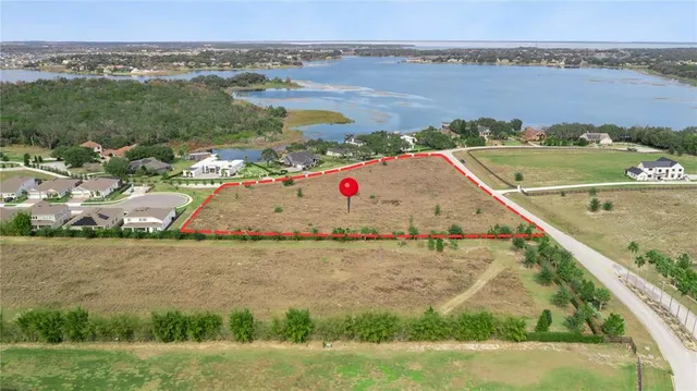 a view of a lake with a mountain in the background