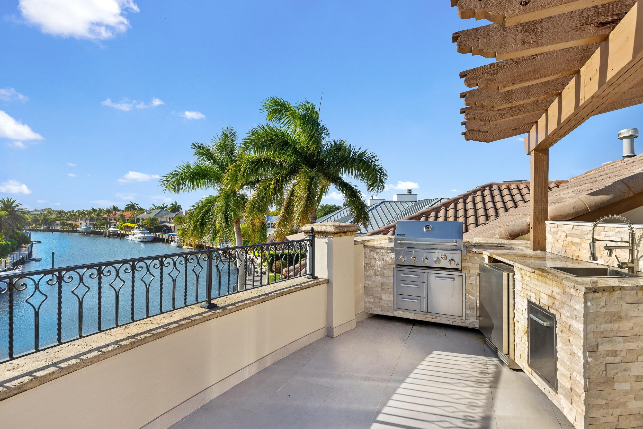 3201 Northeast 27th Avenue Lighthouse Point, FL 33064 - Photo 26 of 66 Rooftop Deck BBQ Area