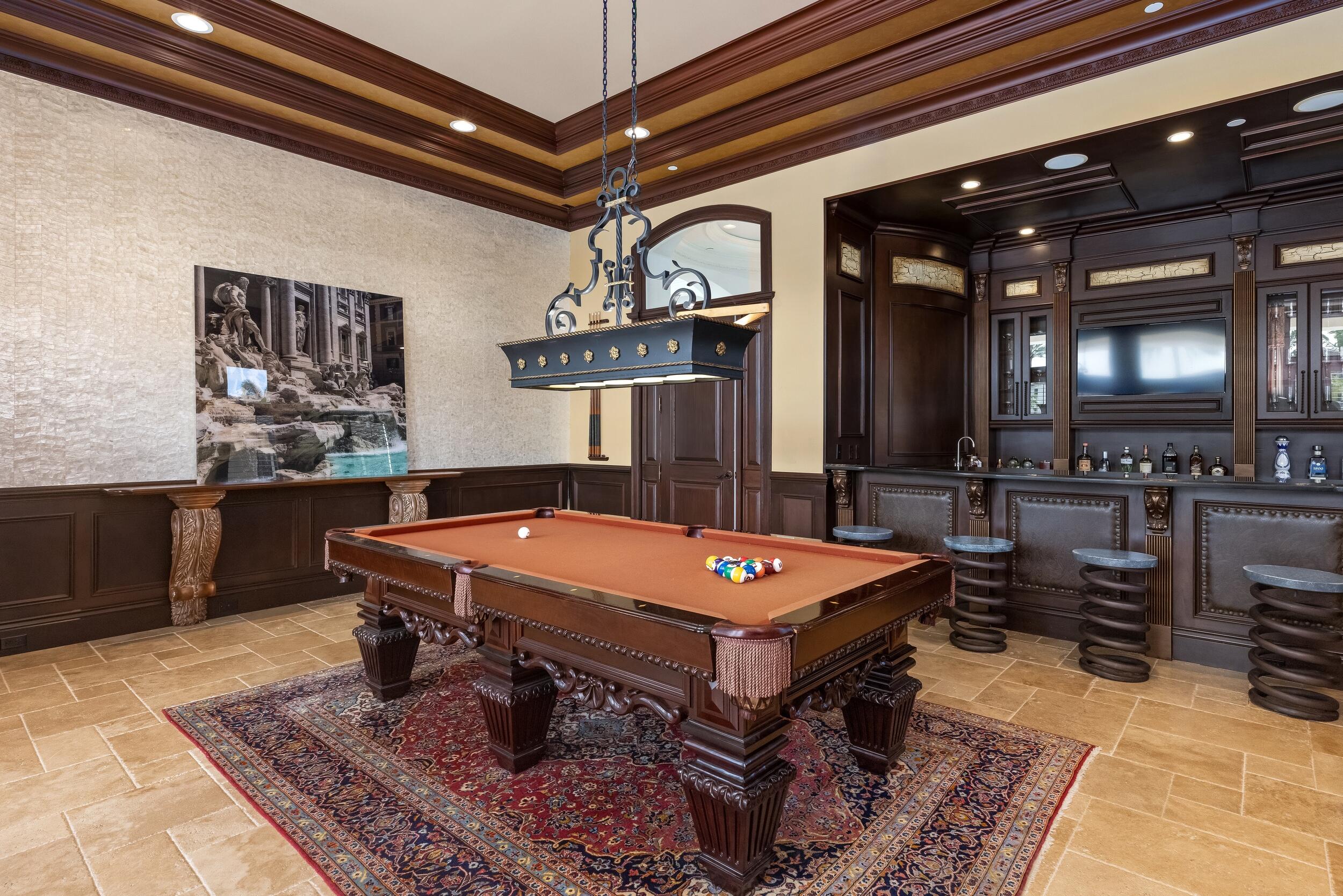 3201 Northeast 27th Avenue Lighthouse Point, FL 33064 - Photo 28 of 66 a room with pool table and wall paintings