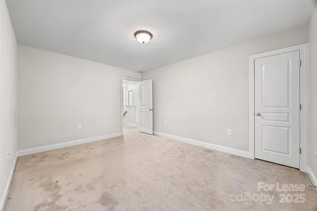 an empty room with an entryway