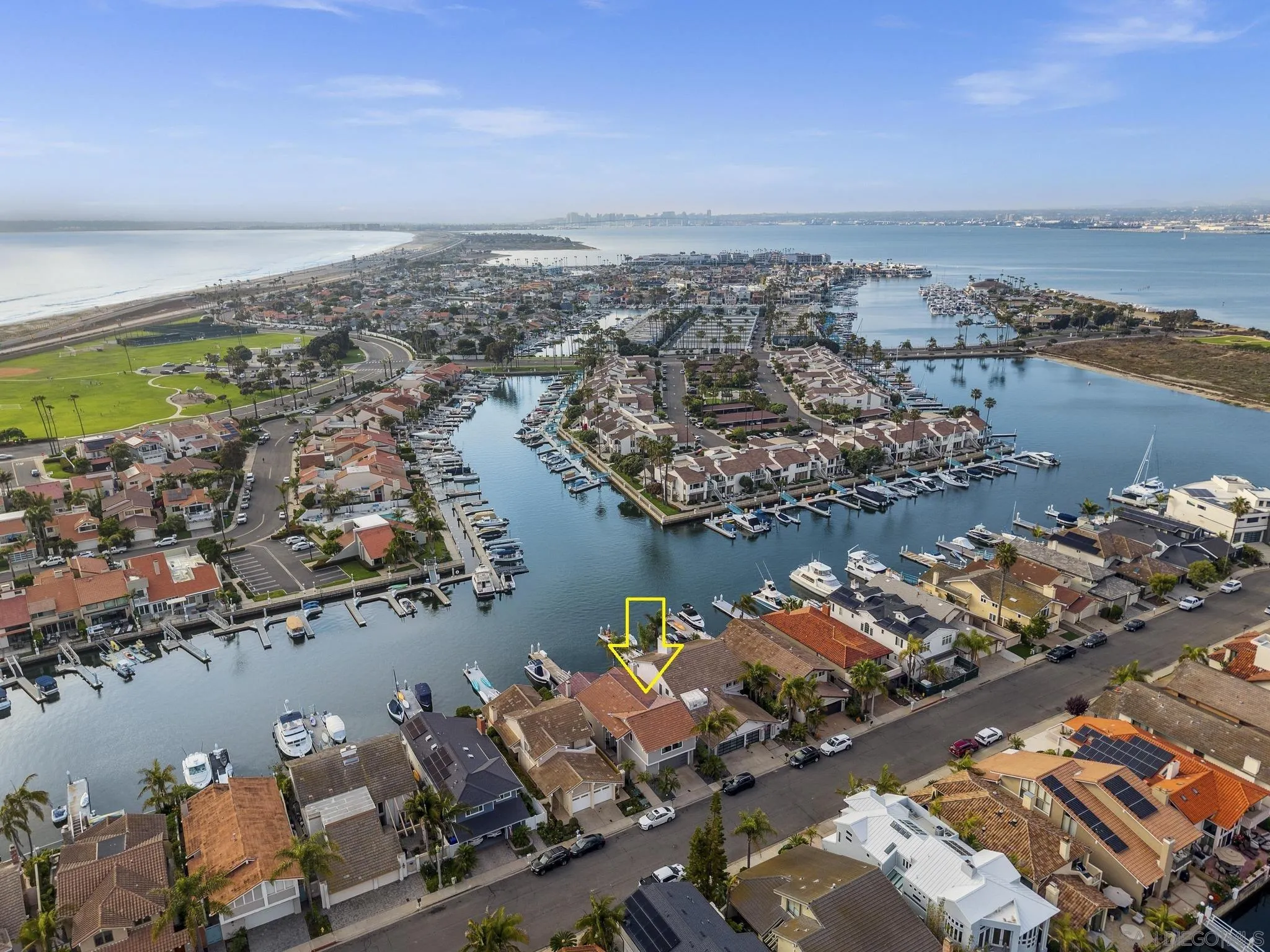 41 Blue Anchor Cay Road Coronado, CA 92118 - Photo 74 of 74 an aerial view of a city with ocean view