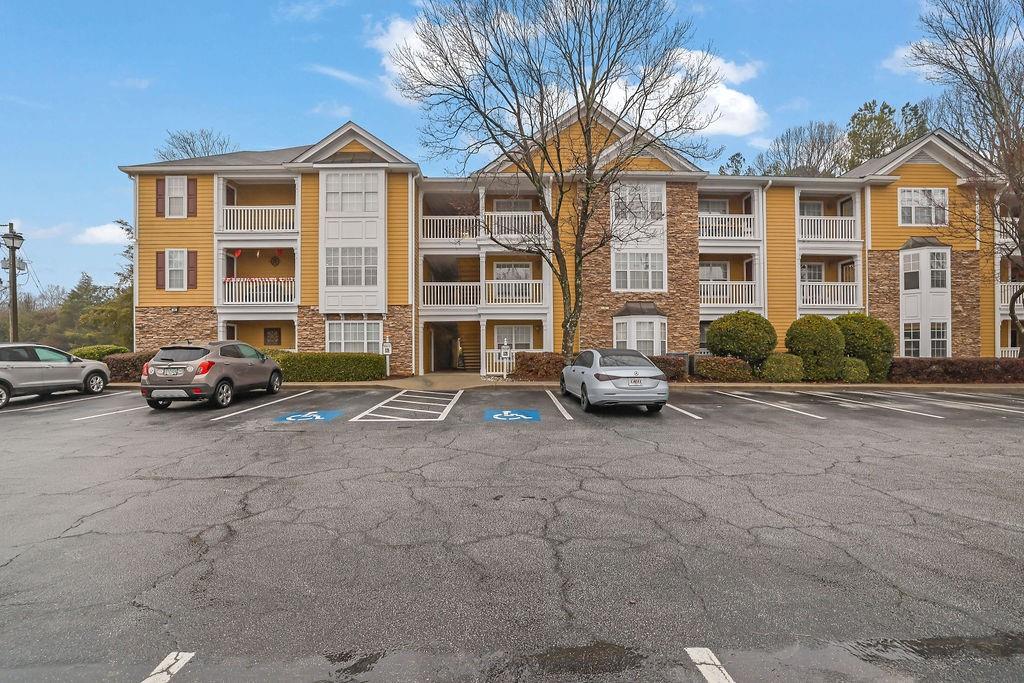 a cars parked in front of a building