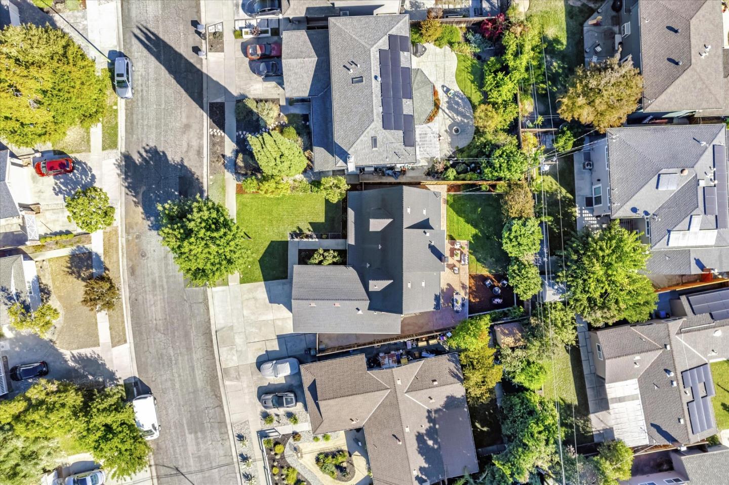 1716 Grizilo Drive San Jose, CA 95124 - Photo 46 of 49 an aerial view of a house with a yard and garden
