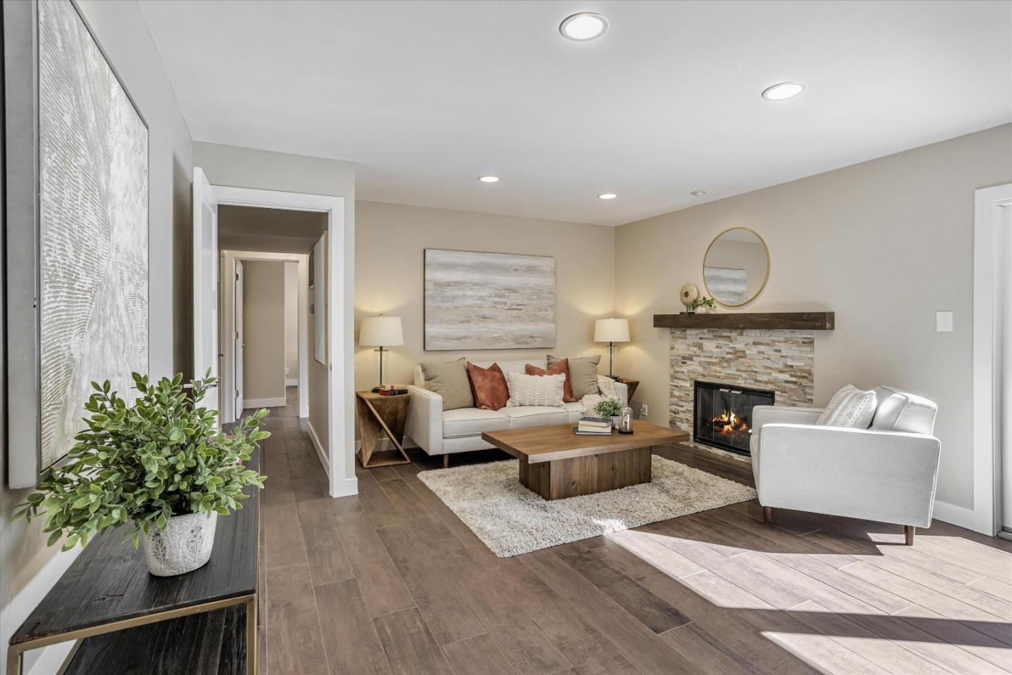 1716 Grizilo Drive San Jose, CA 95124 - Photo 9 of 49 a living room with furniture and a fireplace